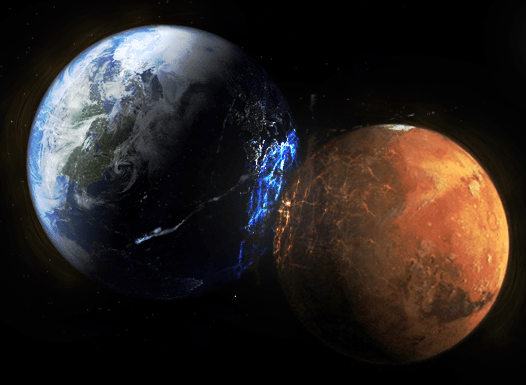 The Earth and the Mars